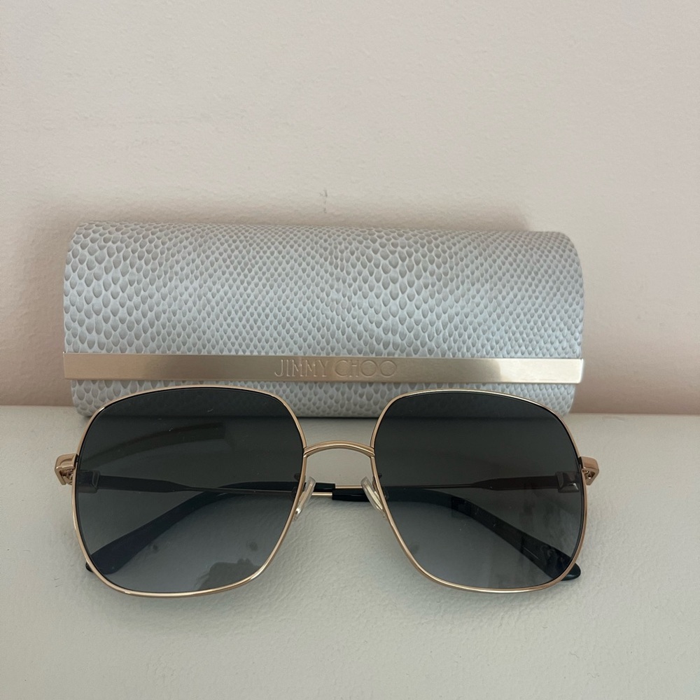 Jimmy Choo Gold and Black Sunglasses